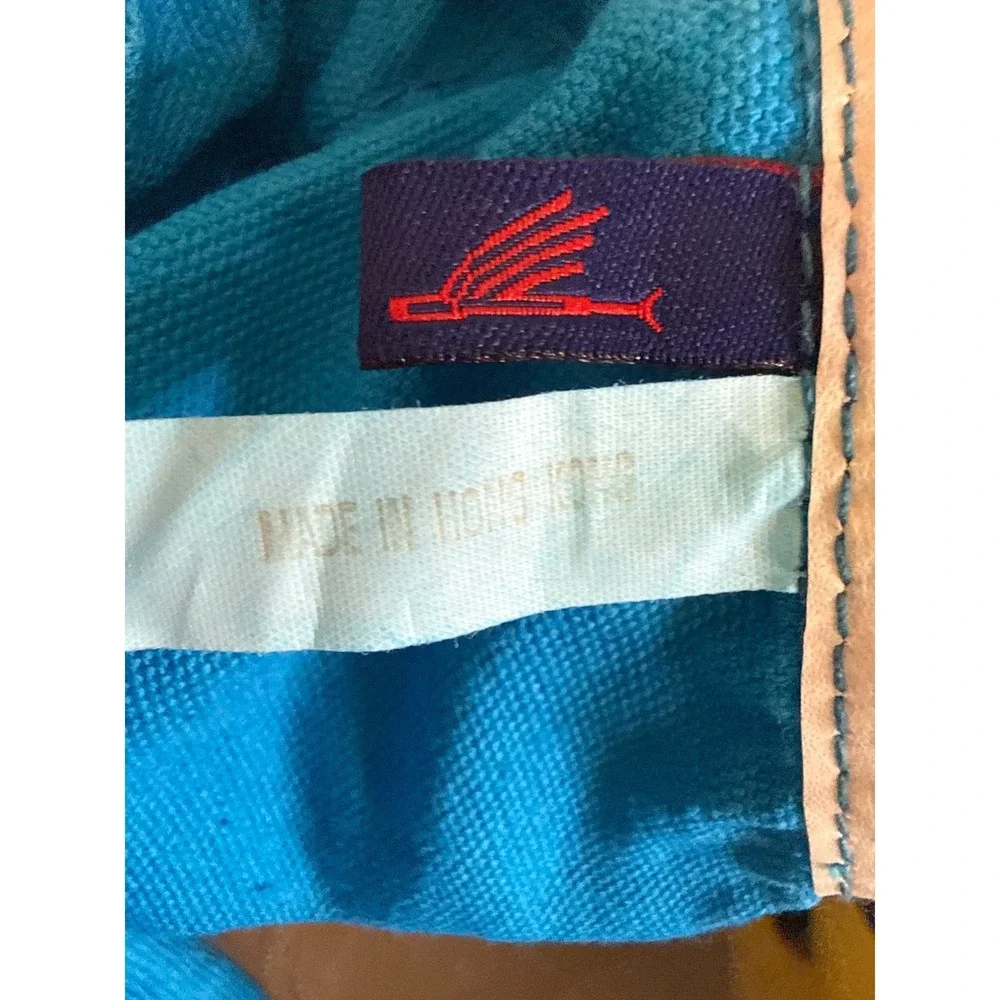 Vintage 80s Catalina Novelty Canvas Beach Drawstring Bag